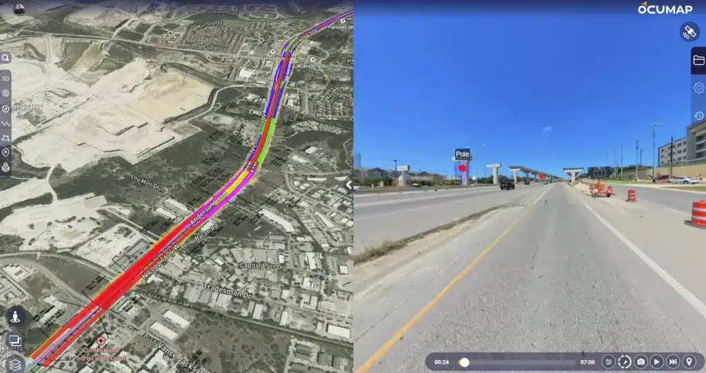 Roadway and utility corridor asset inventory for infrastructure mapping