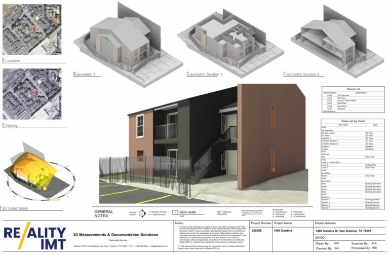 Multifamily 3D laser scanning and documentation for as-built draings